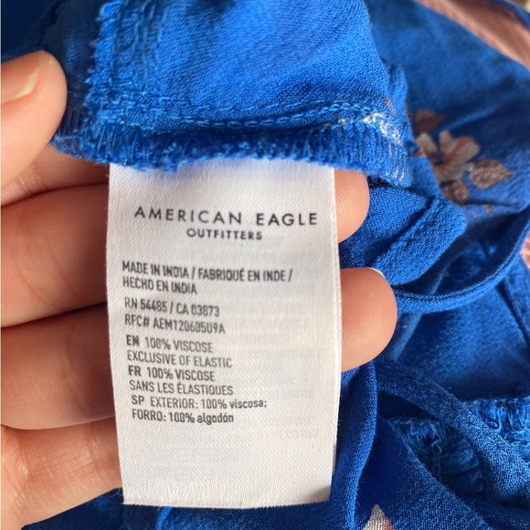 Floral Blue Spaghetti Strap Top - Picture 4 of 4